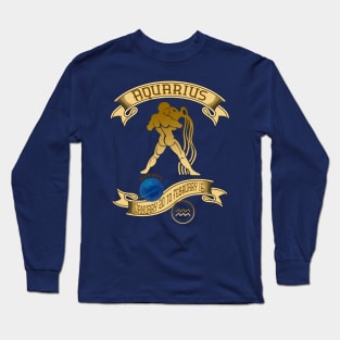 Aquarius January 20 to February 18 Vintage Long Sleeve T-Shirt